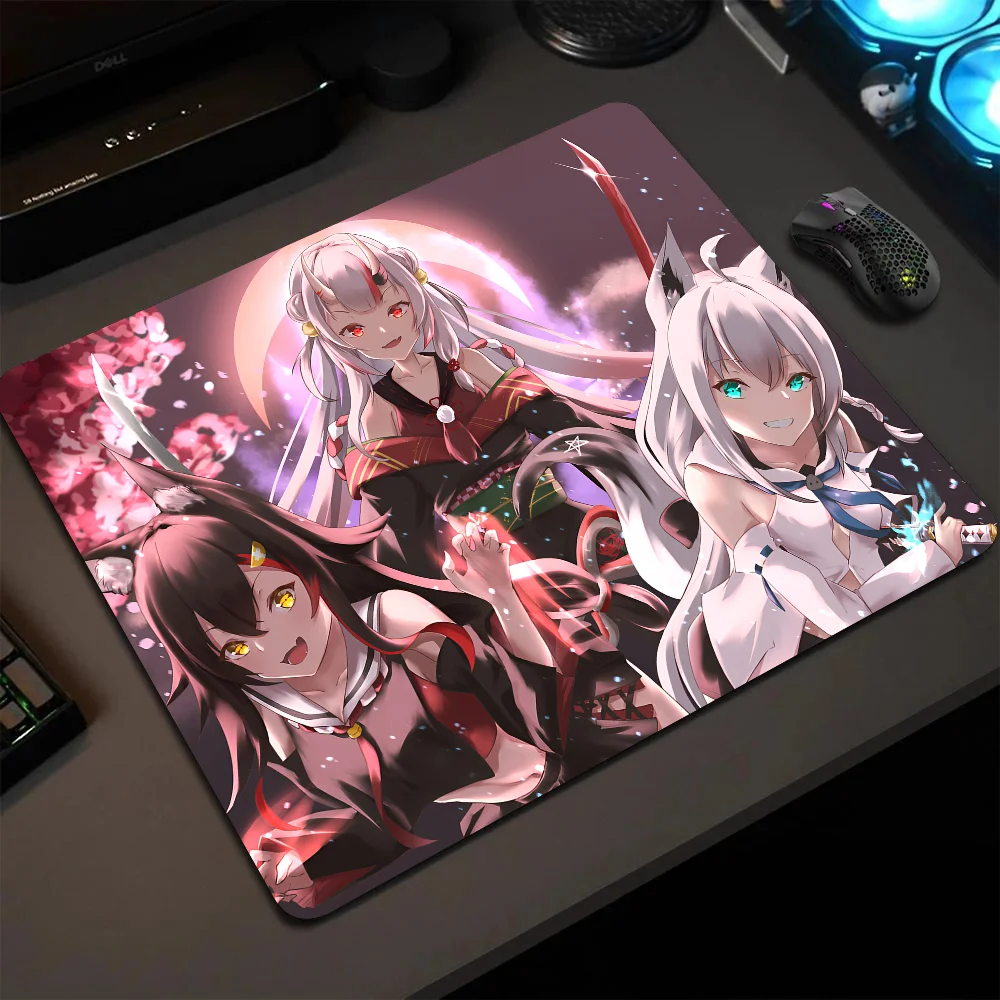 Hololive Nakiri Ayame Mousepad Small LockEdge Mouse Pad For Gamers Computer Desk Pad Rectangular Anti-slip Rubber