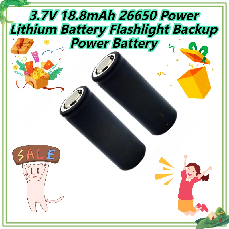 

3.7V 18.8mAh 26650 Power Lithium Battery Flashlight Backup Power Battery
