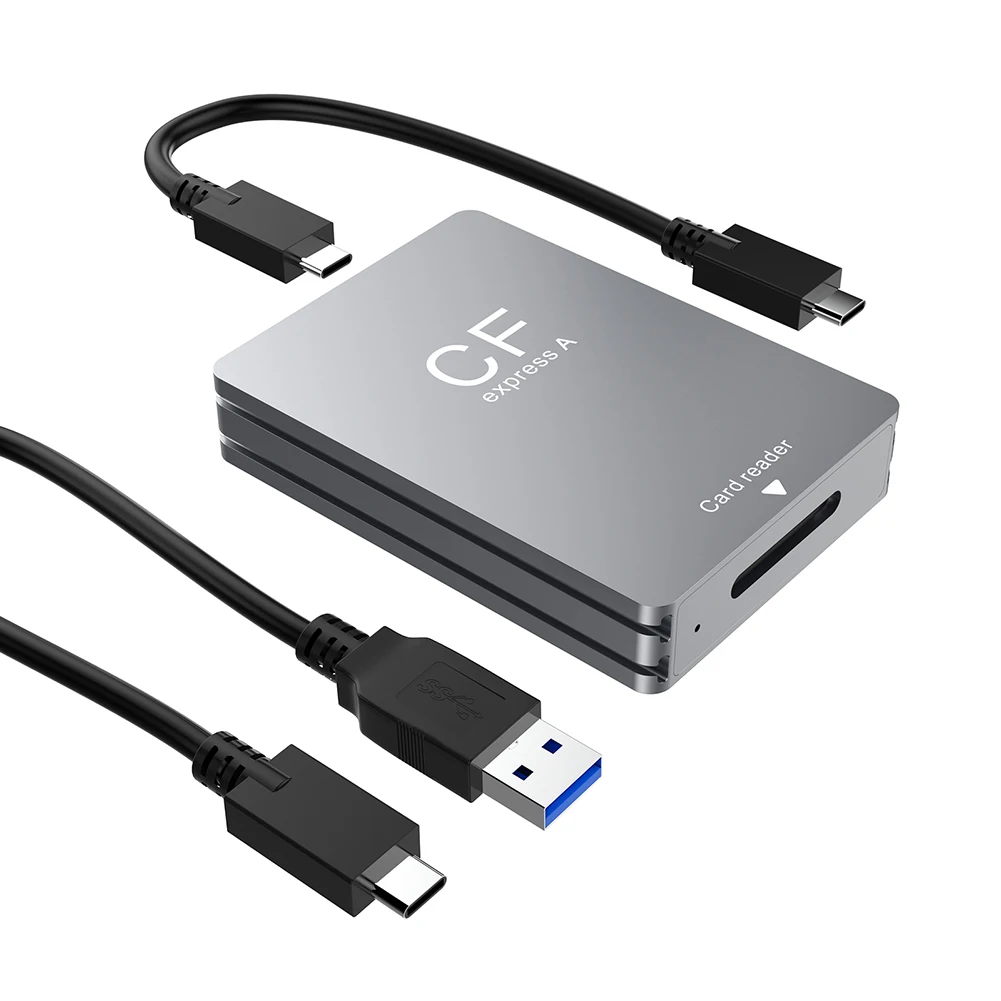 CFexpress Tipe B Tipe A Pembaca Kartu USB3.2 Gen2 10Gbps Tipe C Pembaca Kartu SD Adaptor Kartu Memori Membaca untuk Komputer Laptop PC