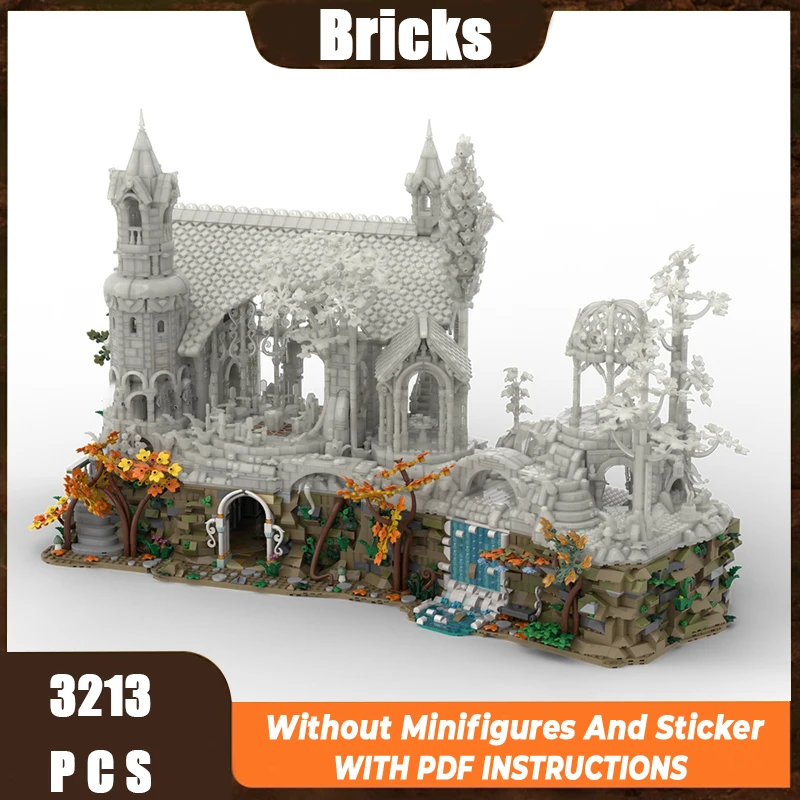 

Exquisite new product MOC building block ring scene model Ruiwen base expansion technology modular children's toy DIY assembly