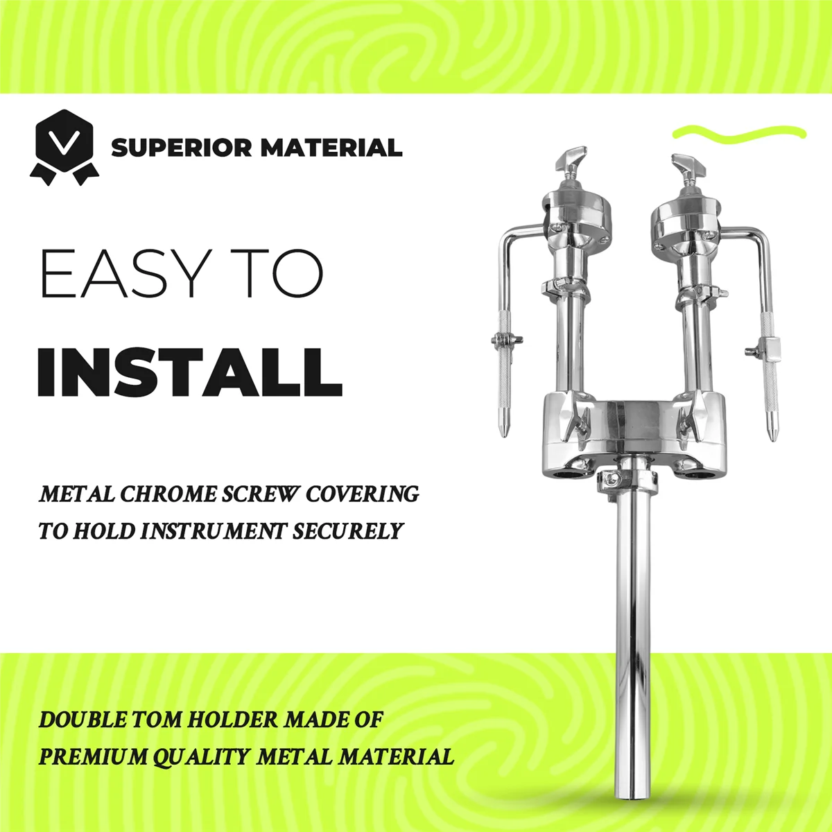 

Двойной держатель барабана, кронштейн, подставка для крепления барабана для барабанщика, запасные части для ударного барабана, аксессуар