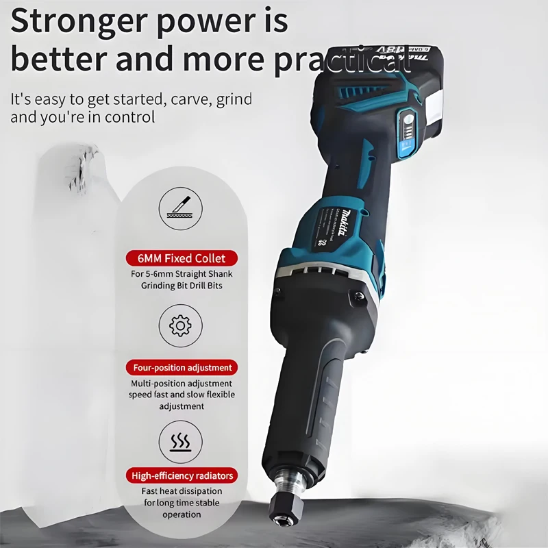 

️Makita Brushless Die Grinder 4-Speed Angle Grinder Polishing Rotary Electric Engraving Tool Cordless Handheld Grinding tools