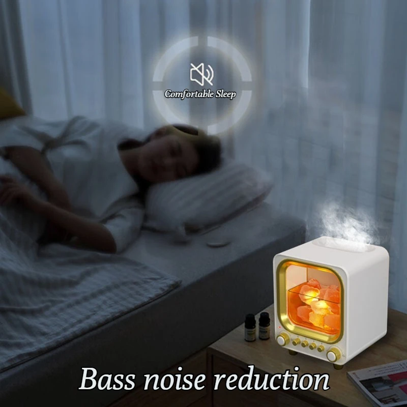 New Smart Aroma Diffuser Humidifier with Bluetooth Speaker, USB Crystal Stone Fragrance Machine for Home and Office Use