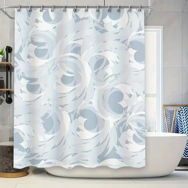 

Роскошная занавеска для душа с 3D-печатью — водонепроницаемая и машинная стирка, современный декор для ванной комнаты