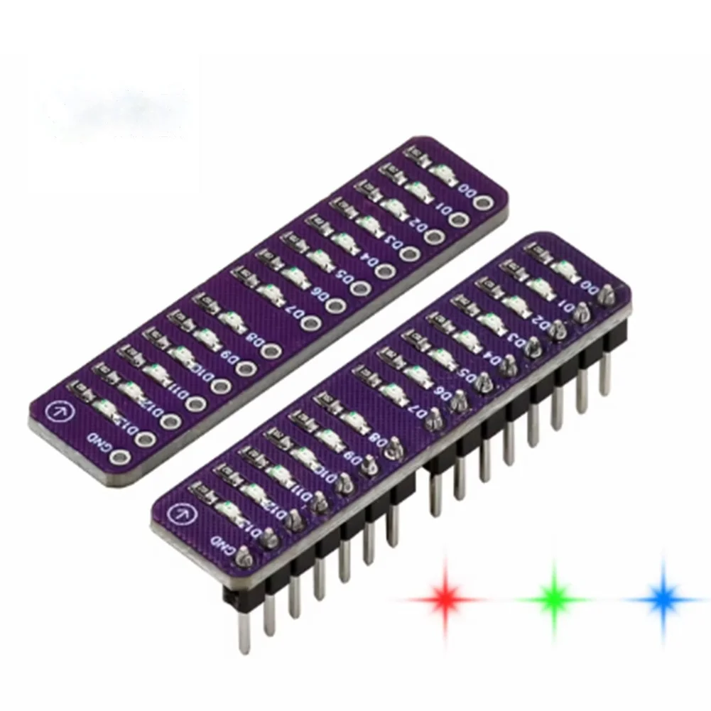 4pcs Flowing Light PCB Assembly for Arduino-Based Projects Featuring Wide Input Voltage Support from 3.3V to 5.5V