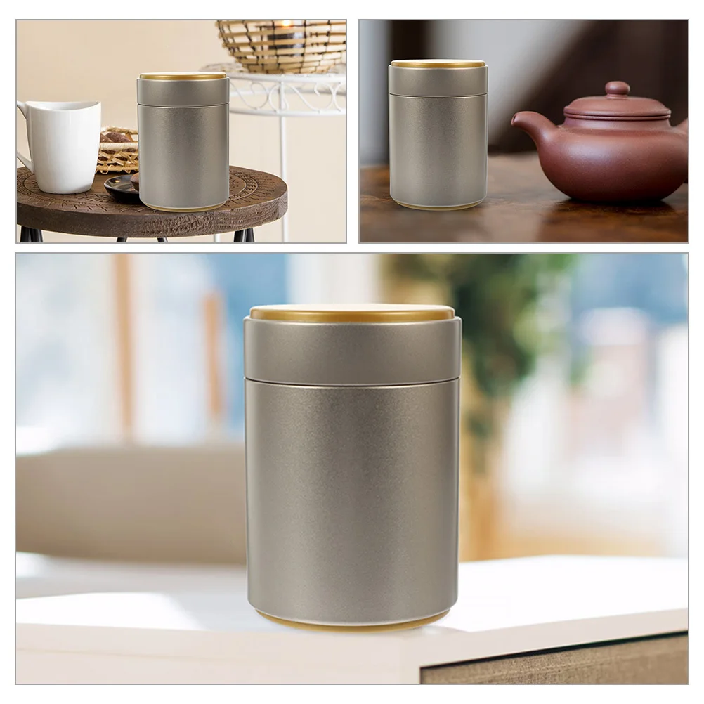 

6Pcs Metal Tea Canisters Tinplate Storage Jars Airtight Containers for Loose Tea Candy Coffee Sugar Home Office