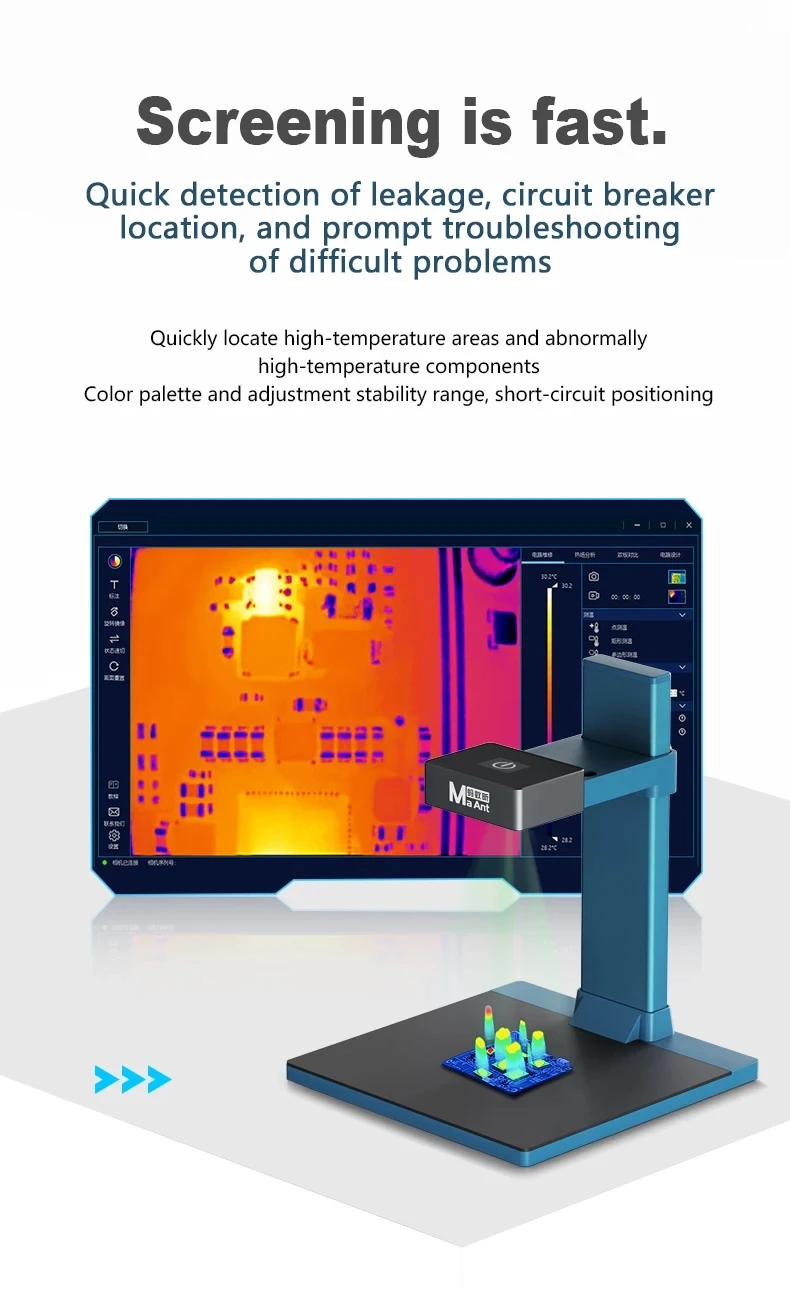 

MAANT 3D тепловизор для утечки цепи печатной платы, короткая поддержка макрообъектива, ремонт компьютера, телефона, тепловизионный видеокамер RC-5
