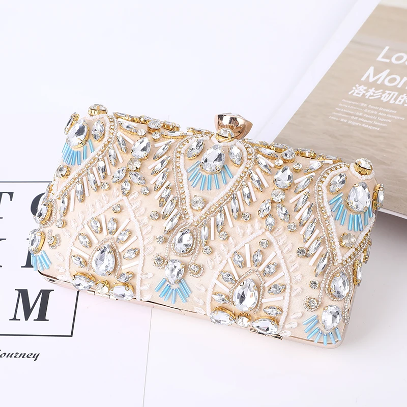 Fashionable design chain mini luxury evening  bags High Quality Diamond  Purses Handbags Ladies Party Wedding Bags For Females