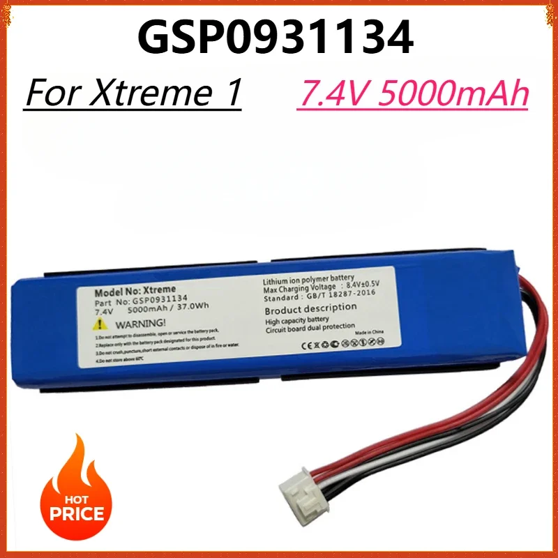 SWZY GSP0931134 5000mAh 7.4V Rechargeable Battery for JBL XTREME Xtreme 1 GSP0931134 Bluetooth Speaker Battery
