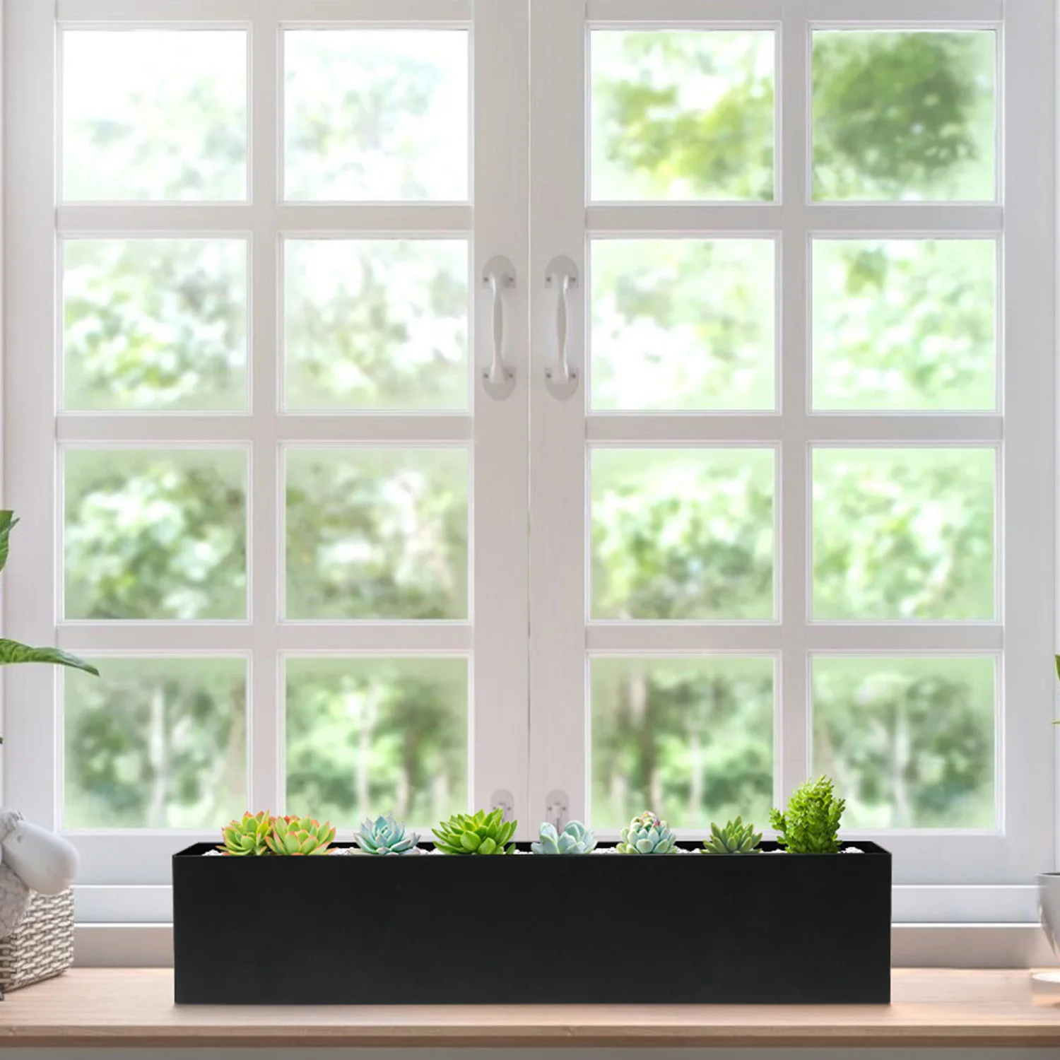 Manufacturer Custom Indoor/Outdoor Flower Pot Bracket Large Garden Simple Sheet Metal Flower Pot Box Corner Aluminum Modem