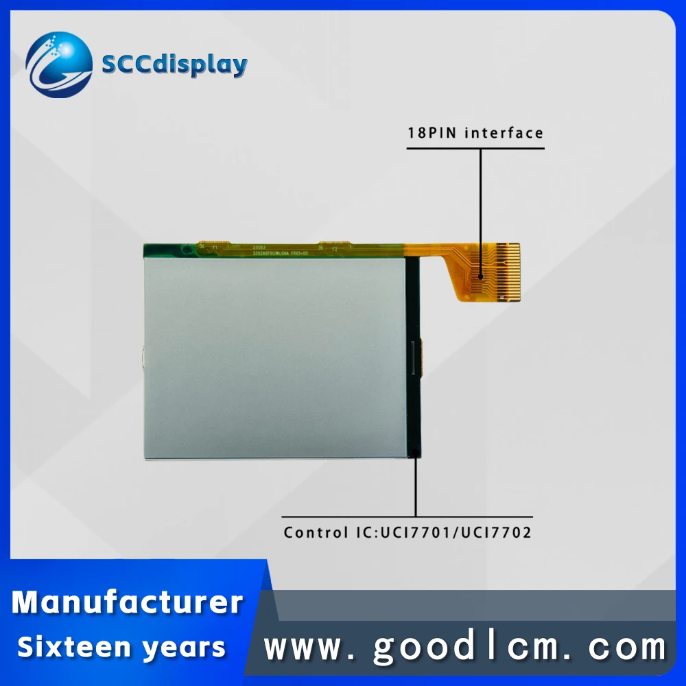 3.8-inch naked screen COG LCD screen SJXD320240F6C FSTN Positive Monochrome 320X240 graphic dot matrix screen LCD display screen