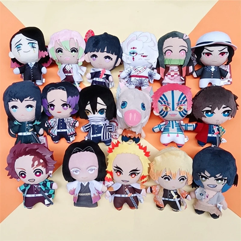 Anime Plush Toys Demon Slayer Devil's Blade Cartoon Figure 20CM Manga Dolls Kimetsu Tanjirou Nezuko Kids Gifts  Inosuke Decor