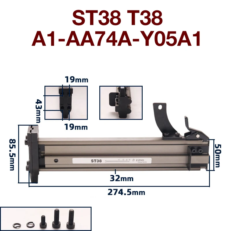 Magazines Accessories Replacement for Meite ST38 T38 Nail Guns Pneumatic Steel Nail Pusher Magazines