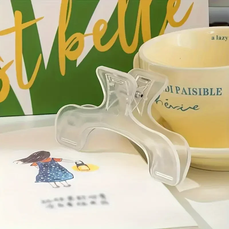 مشبك صفحة الكتاب، لون قوس قزح شفاف متين، قابل لإعادة الاستخدام للطلاب والقراء، أدوات مكتبية ومدرسية، أساسيات وضع العلامات #4