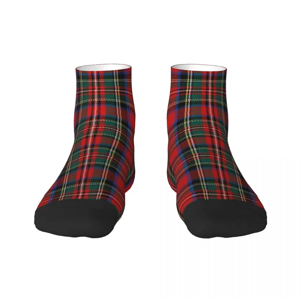 Classic Popular Tartan Plaid Dress Socks for Men Women Warm Fashion Geometric Gingham Check Texture Crew Socks