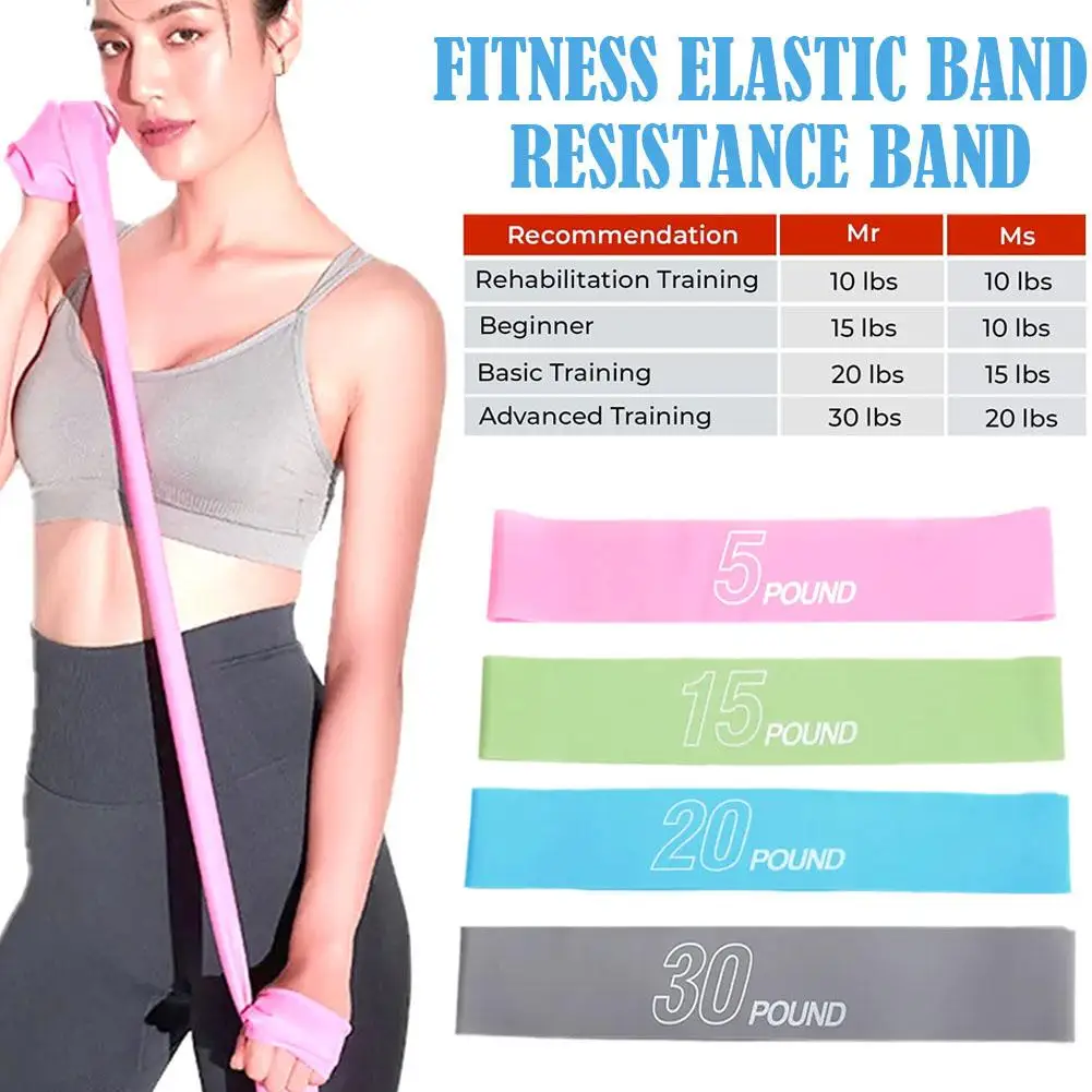 Fitness Elastic Band Portable Resistance Bands Home Sport Belly Yoga Pilates Training Stretching Workout Strength Gym Equipment