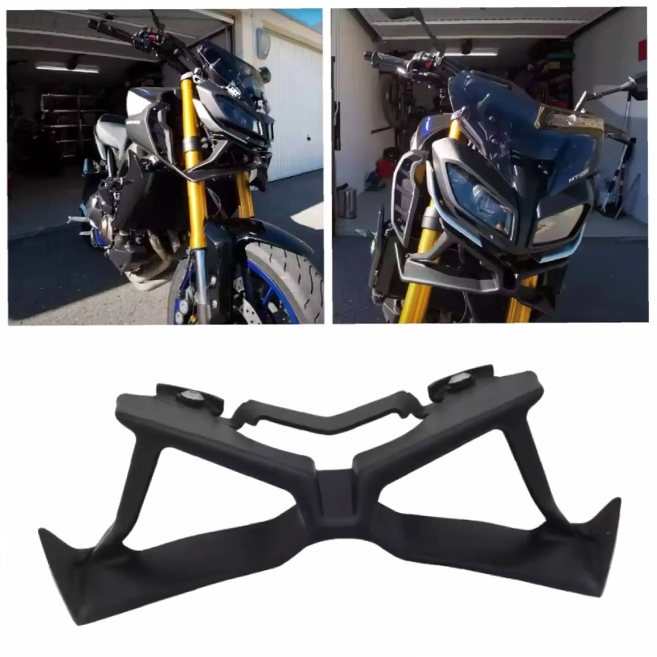For Yamaha MT-09 MT09 SP 2017-2020 Motorcycle Front Spoiler Kit Downforce Naked Frontal Spoilers Winglet Aerodynamic Wing