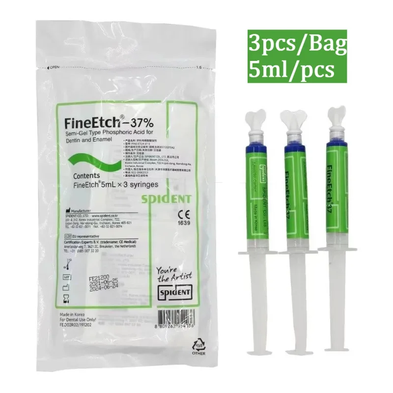 

Dental Etchant Gel 37% Phosphoric Acid Etching Agent Lab Adhesive Light Cure Bonding Teeth Enamel Cleaner for Oral Cavity Tools