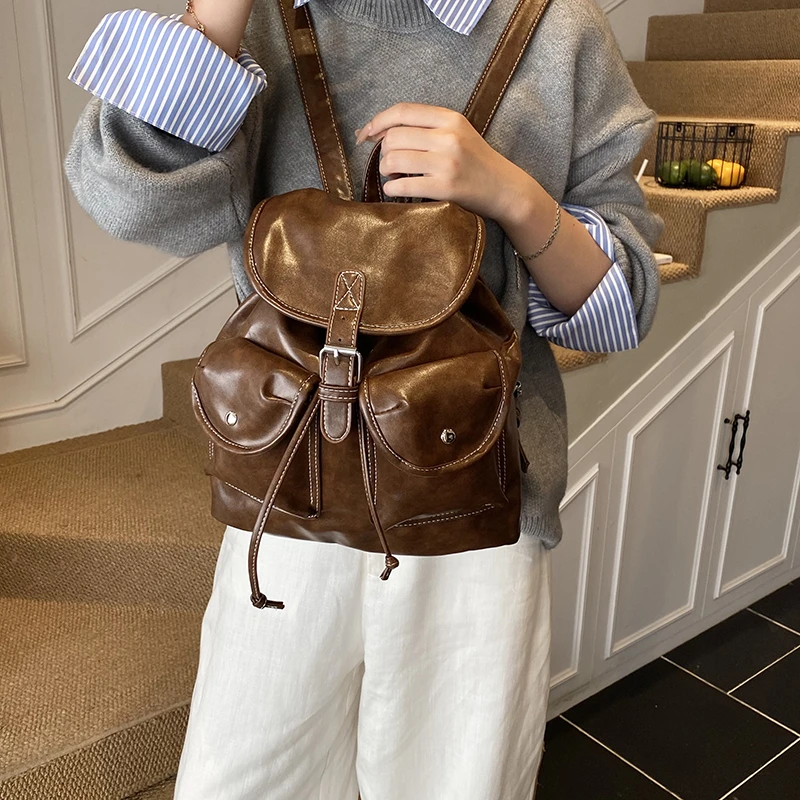 

Luxury Elegant Diaper Bag For Women Designer Crossbody Bag Minimalist Vintage Tote Leather Large Capacity Messenger Purse