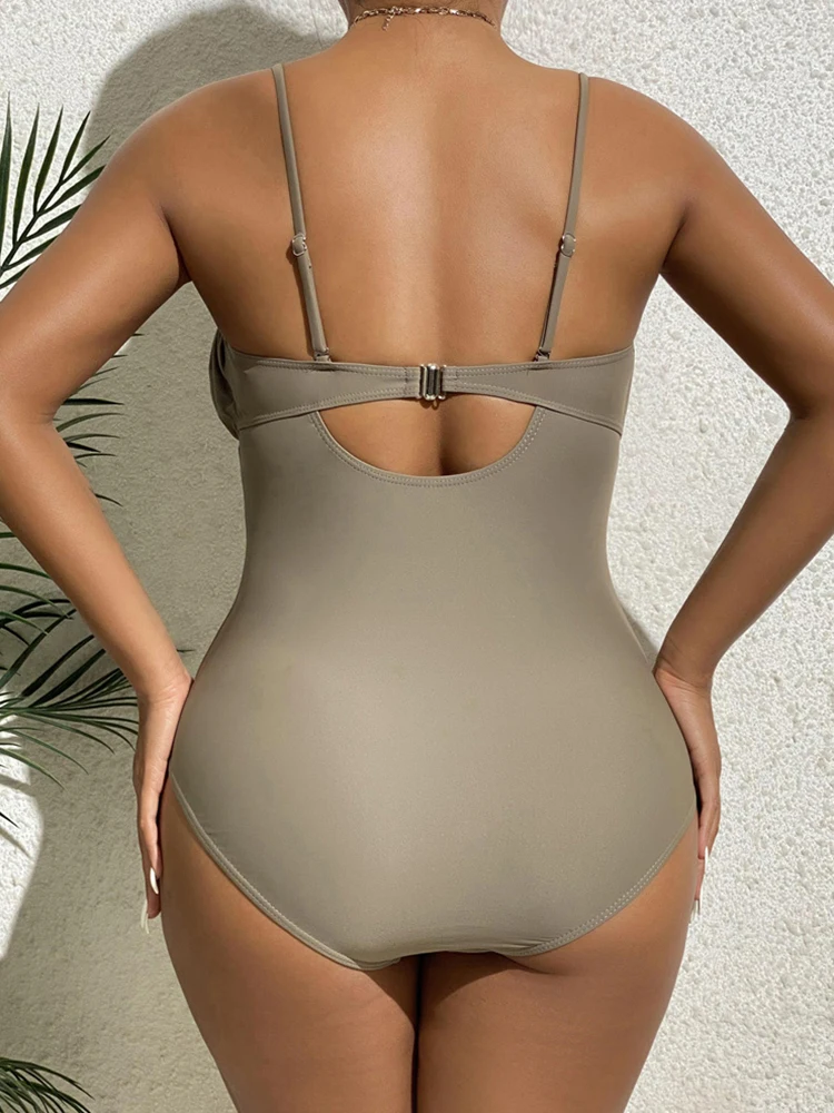 Eendelig Badpak Vrouwen Push-Up Badkleding 2024 Nieuwe Soild Sling Sexy Bodysuit Monokini Badpak Voor Dames Zomer Strandkleding