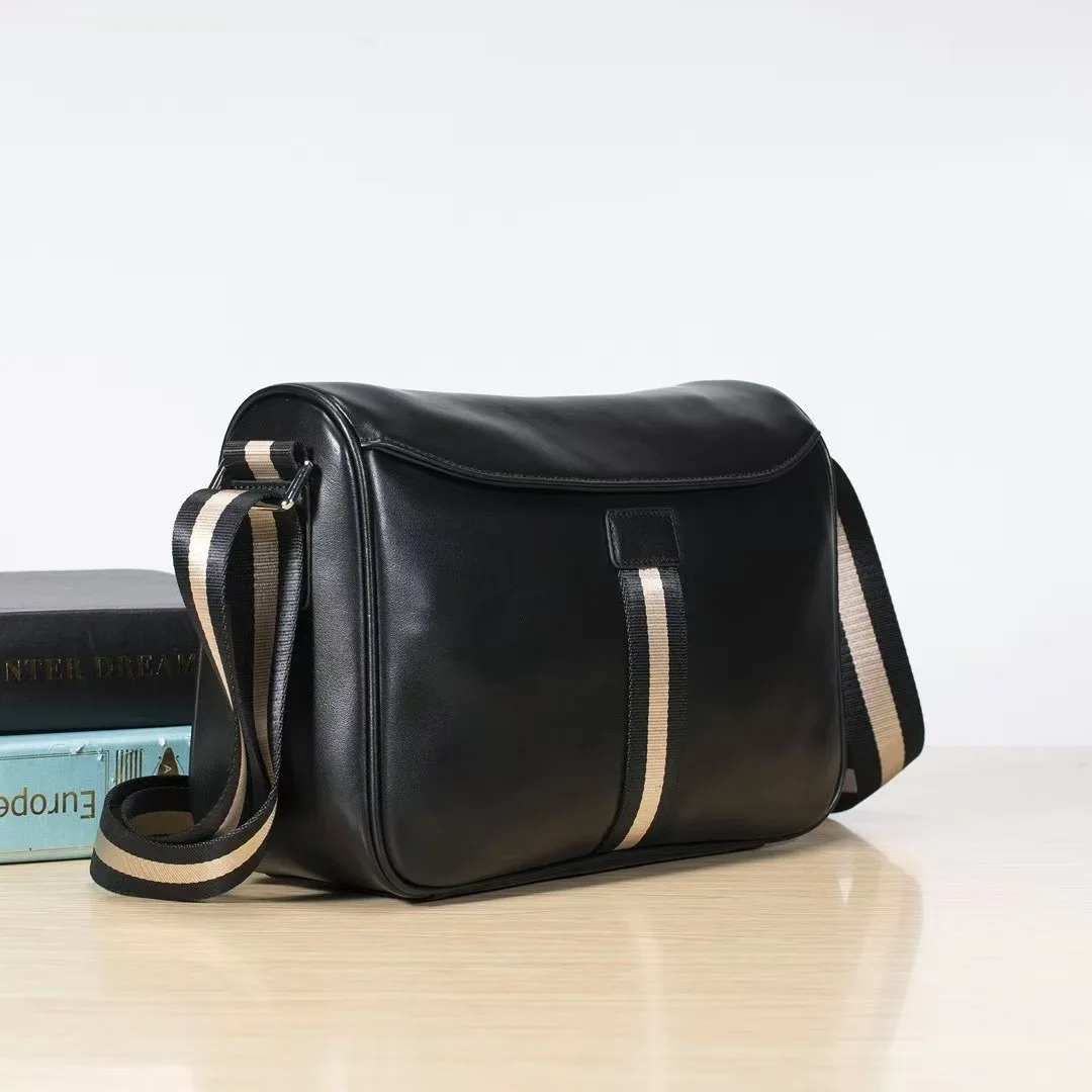 

Мужская минималистичная сумка через плечо из натуральной кожи с 10-дюймовой подушечкой для прогулок, езды на велосипеде, школьная сумка, сумка для кампуса