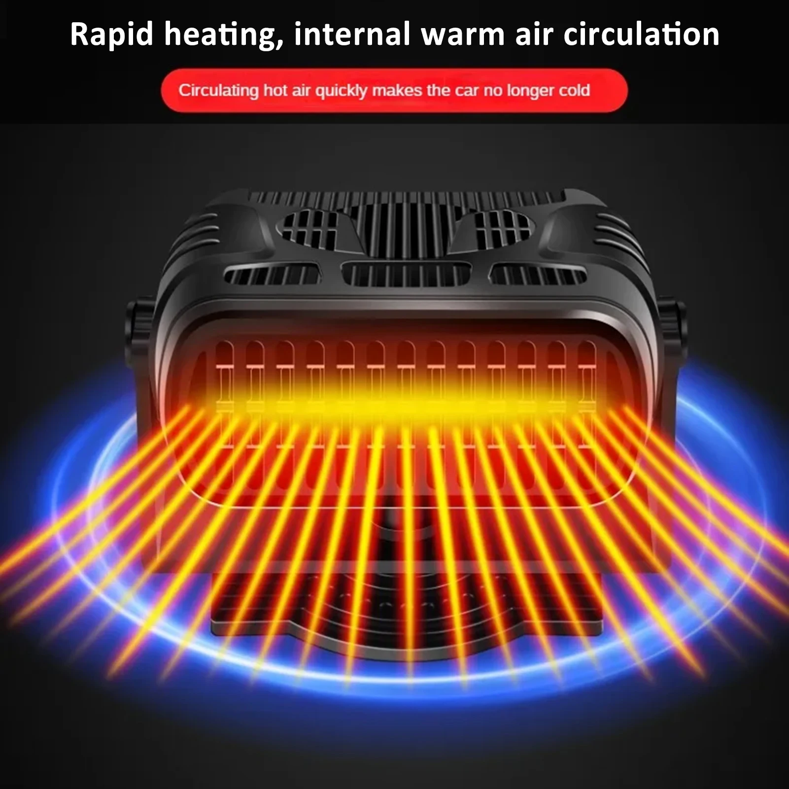 Car Heater Multi-Function Car Heater 200W 24V Car Heater That Plugs Into Cigarette Lighter Quick Heating Defrost and Defogging