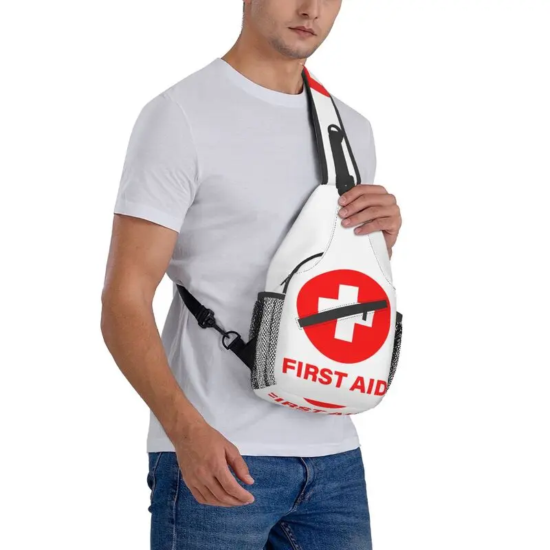 Sac à dos à bandoulière personnalisé pour hommes, sac à bandoulière pour le cyclisme, le camping, les premiers soins, les médicaments d'urgence, le médecin, l'infirmière, la poitrine initiée