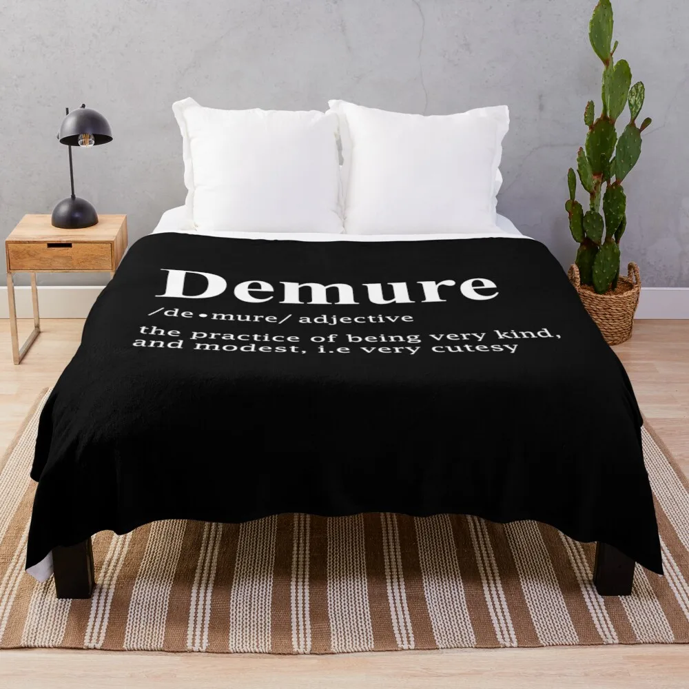 Demure Definition Cutesy Modest Throw Blanket Bed Fashionable Polar Weighted blankets ands Blankets