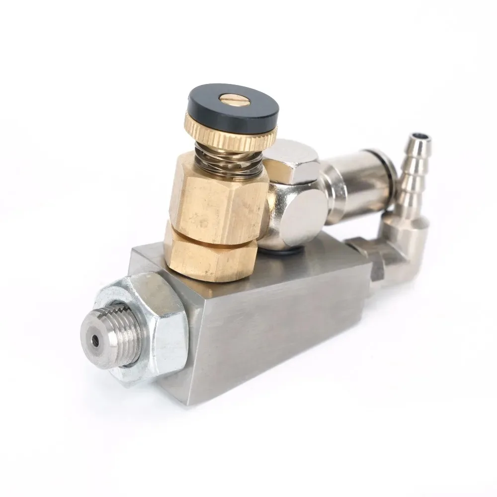Air Atomizing Nozzle, Stainless Steel Mist Spray Nozzle Adjustable Air Water Atomizer for Humidification Dust Removal Cooling