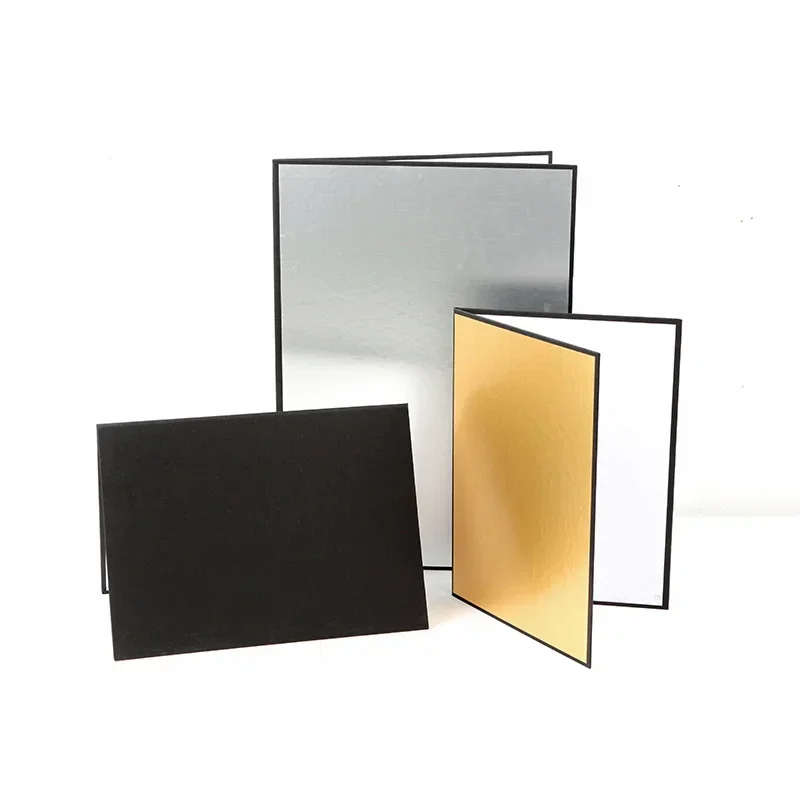 Camera Photo Background A3A4 Foldable Photo Studio Accessories Props White Gold Black Silver Fill Light Absorb And Reflect Light