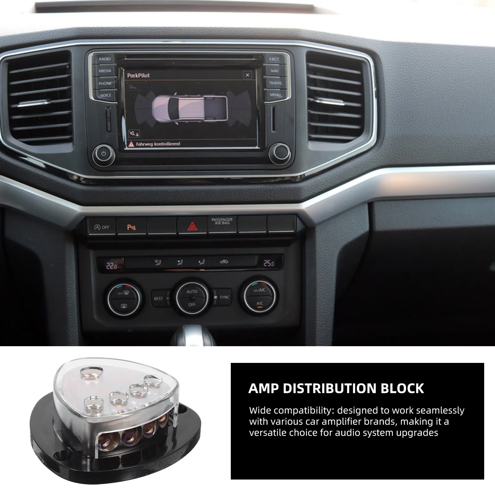 4 Way Automotive Audio Splitter Distribution Block Car Audio Power Distributor for Amplifier Systems Stable Current