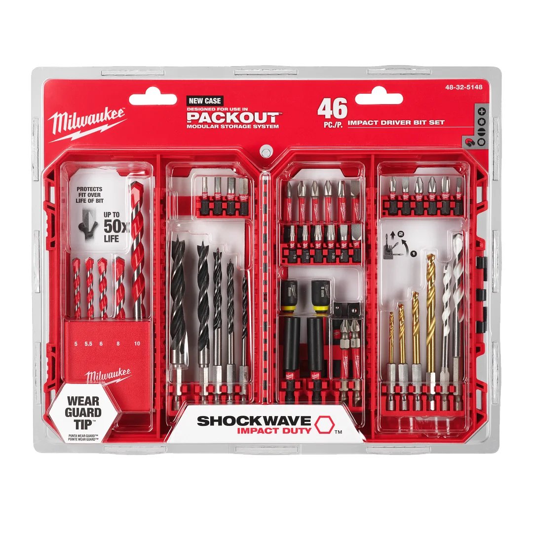 Milwaukee 48-32-5148 SHOCKWAVE Impact Duty Drill & Drive Bit Set 46PC Tool Accessories