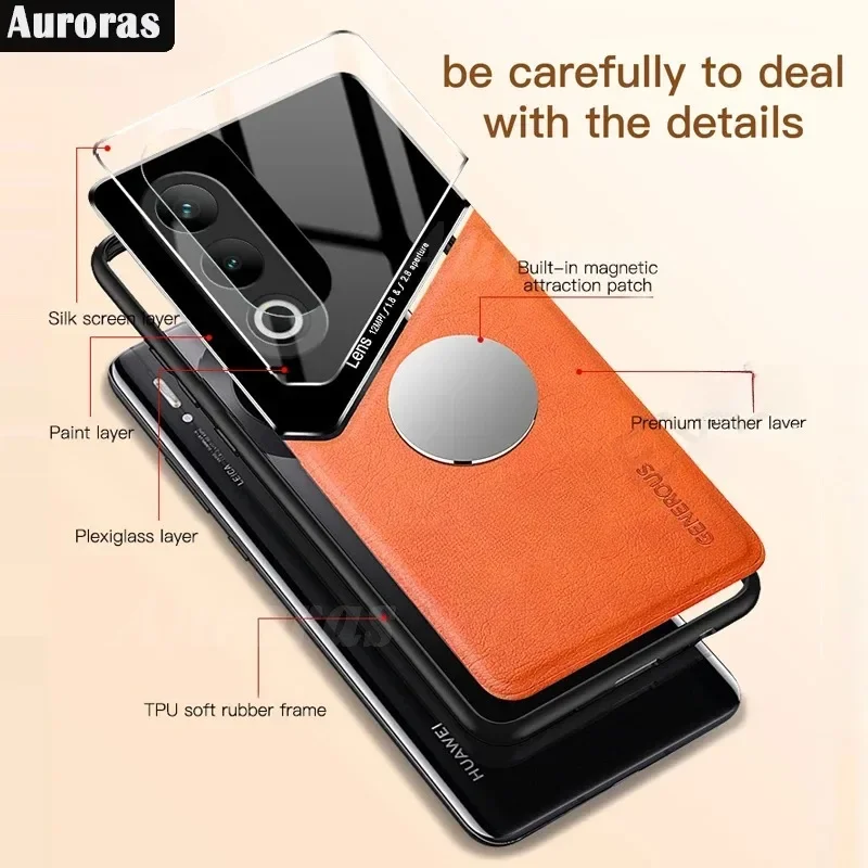 Skinlee For Oneplus Nord CE4 Case Ultra-Thin Magnetic Leather Full Cover For Oneplus Nord CE4 Lite Shockproof Back Casing