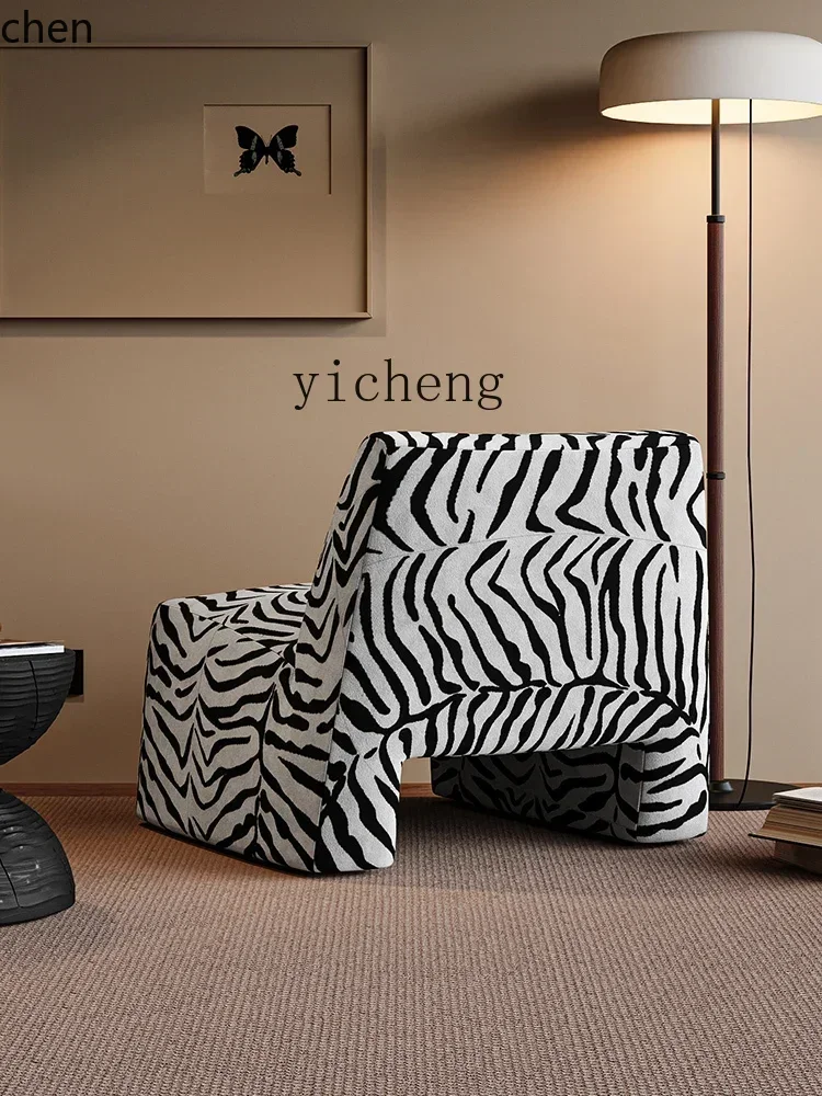 ZML pattern medieval wabi sabi single sofa haute couture modern leisure chair