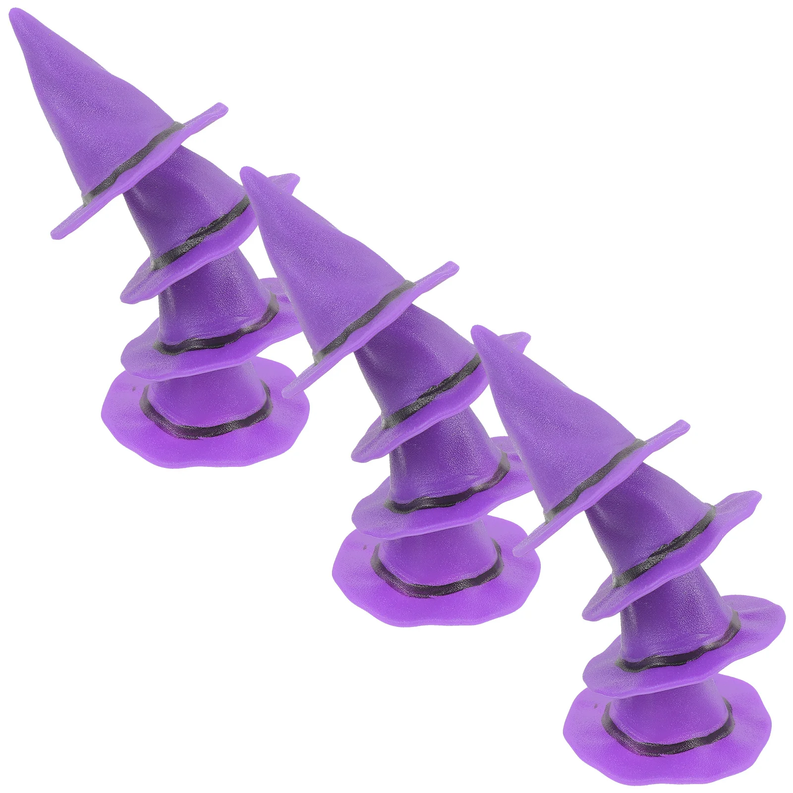

12pcs Halloween Hats Party Bottle Caps Wine Toppers Plastic Decorative Bottle Covers For Wine Bottles Halloween Party