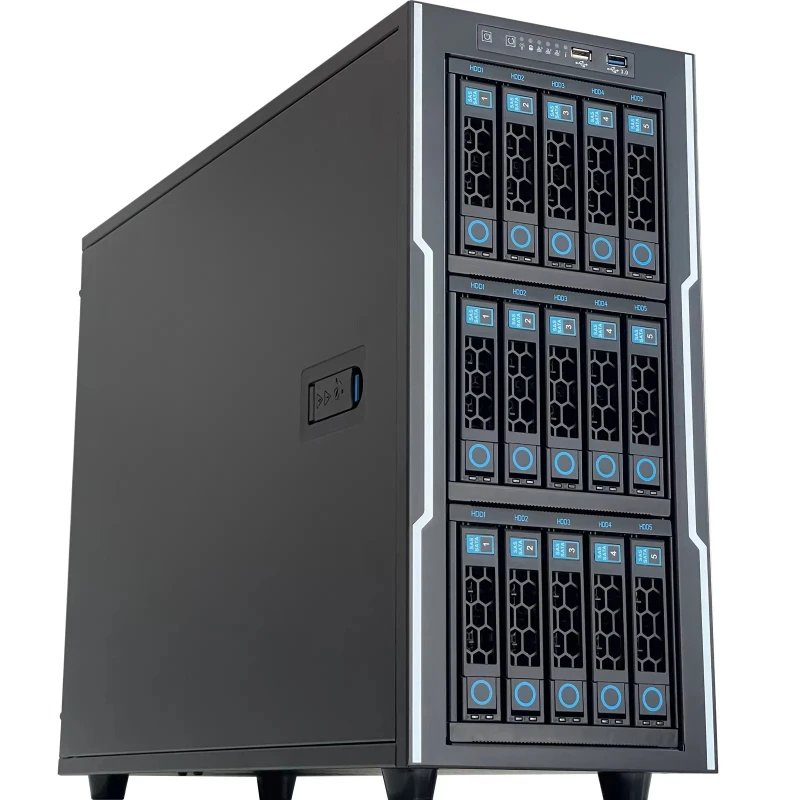 NAS computer chassis supports ITX MATX ATX EATX EEB MB 15-bay hot-swappable 4 GPU server graphics workstation chassis
