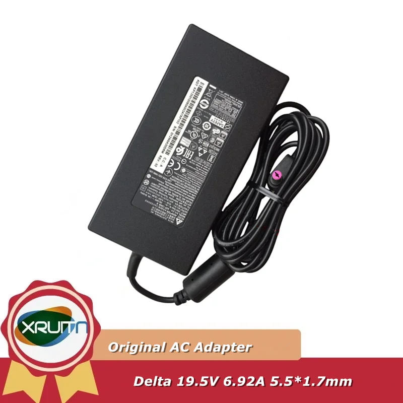Original Delta 19.5V 6.92A AC Adapter Charger for Acer Nitro 7 AN715-51-73BU Laptop Power Supply ADP-135NB B