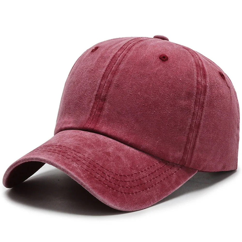 Versatile Washed Vintage Baseball Cap For Men All Season Solid Color Casual Style Duck Tongue Cap Outdoor Sports Cap For Women