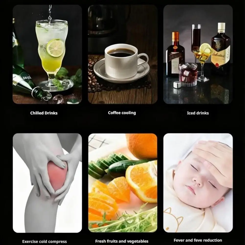 الفولاذ المقاوم للصدأ مكعبات الثلج مجموعة قابلة لإعادة الاستخدام تقشعر لها الأبدان الحجارة ل ويسكي النبيذ النبيذ التبريد مكعب تقشعر لها الأبدان روك حفلة بار أداة