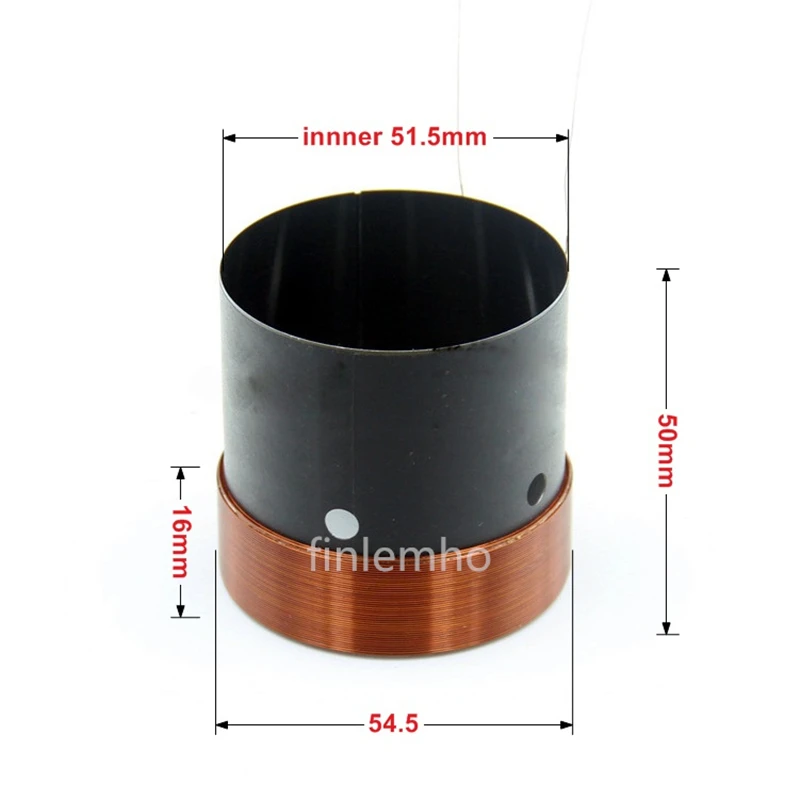Speaker Woofer Voice Coil 35.5/49.5/51.5mm Car Bass Repair Parts 4 Layers Copper Wire With Black Aluminium Former Home Theater