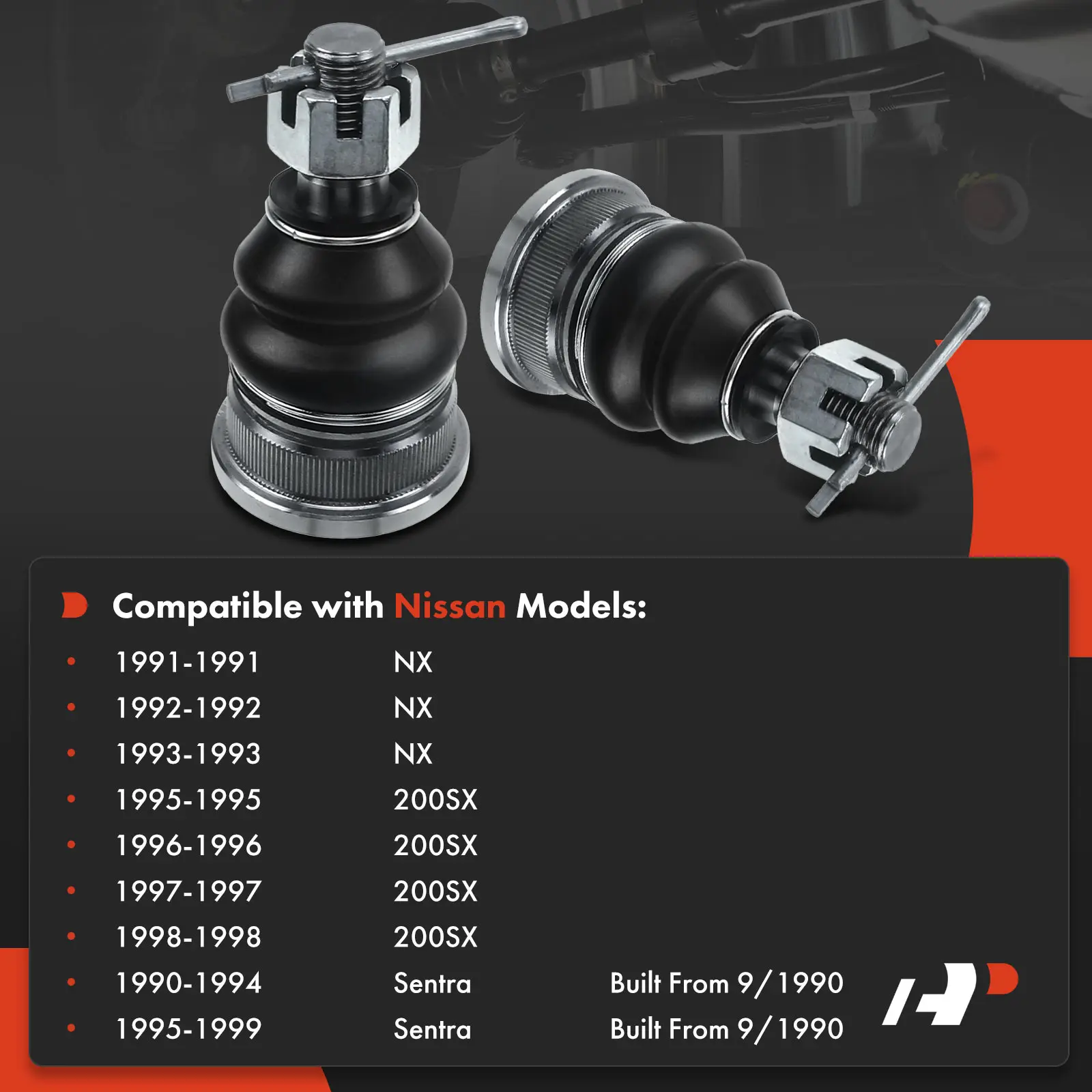A-Premium 2x Front Lower Ball Joint for Nissan Sentra 1990-1999 NX 1991-1993 200SX 1995-1998