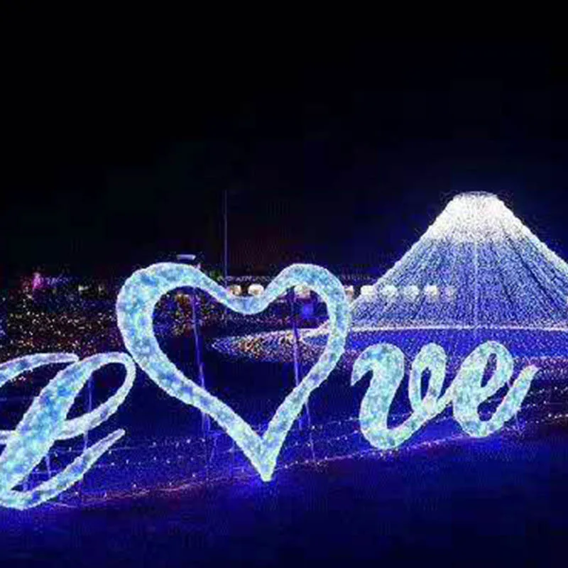 LED Fuji Mountain Model Outdoor Light String IP65 for Large Shopping Mall Christmas Festival Decoration Motif Light