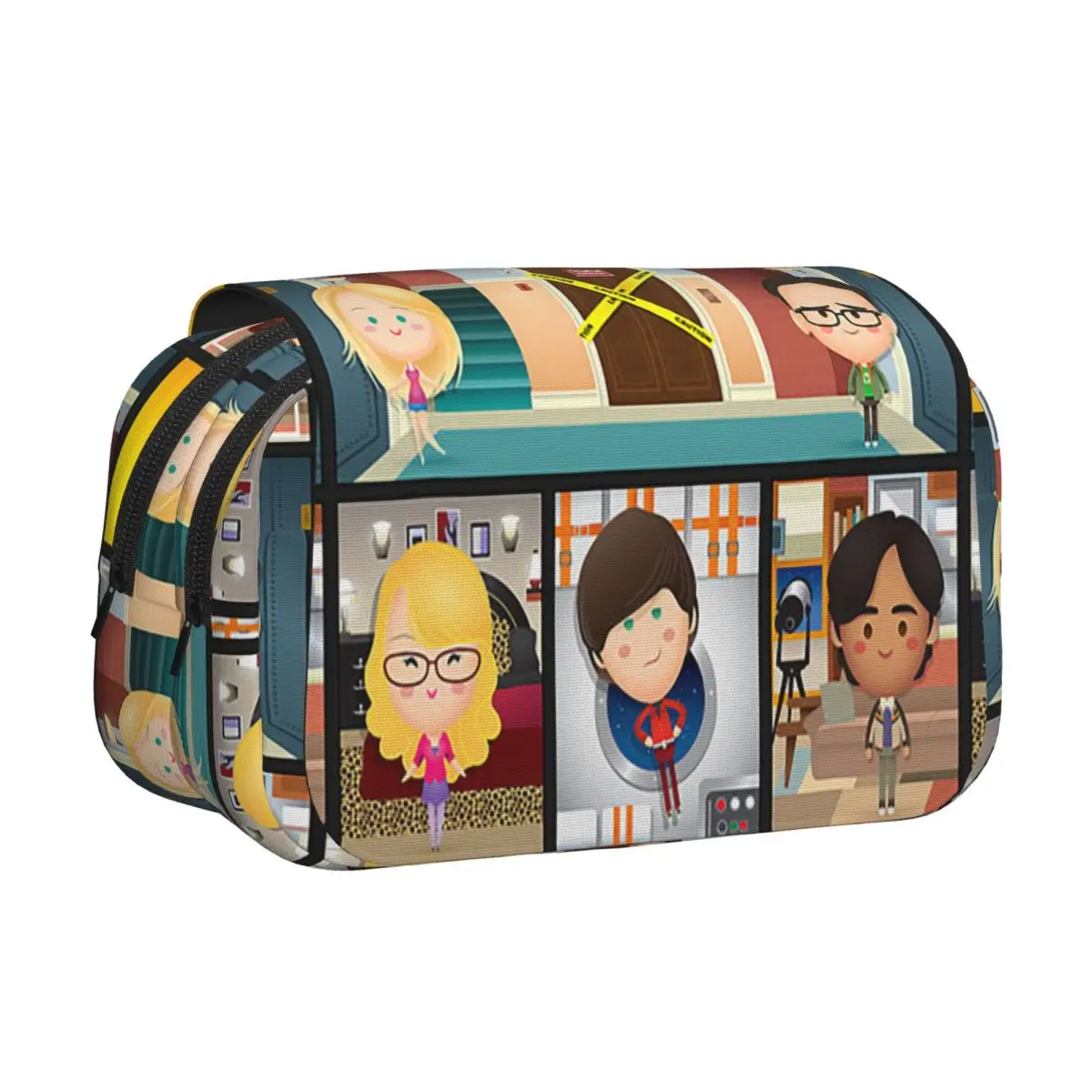 The Big Bang Theory New Cartoon Character Pencil Case Pen Holder Hard Shell Leather Pen Box Pencil Bag for Boys Girls Gifts