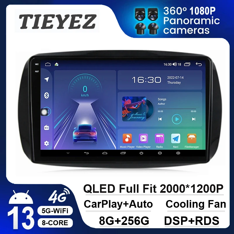 

Android 13 For Mercedes Smart 453 Fortwo 2014 - 2020 Autoradio Multimedia Player QLED IPS Screen Carplay Car Radio No 2Din DVD