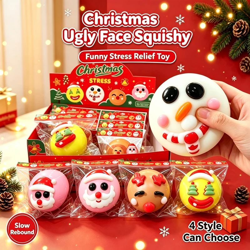Curiosities Dog Face Swap Fidget Sensory Toy Christmas Limited Edition Calm Down ADHD Stress Release Mood Regulation Squeeze toy