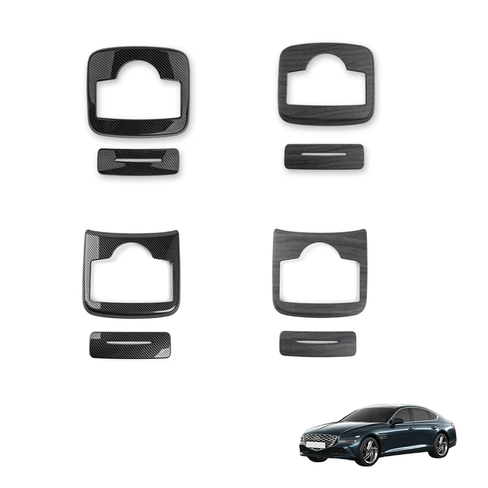 

Для Genesis G80 RG3 2021-2024 задний ряд держателя чашки рамка накладка панель ABS пластик защитная крышка аксессуары с левым рулем/правым рулем