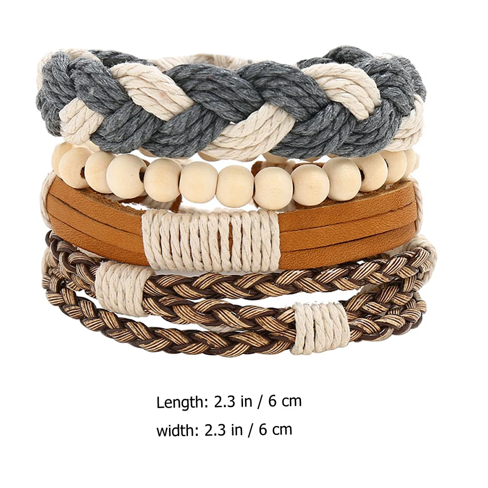 مجموعة أساور مكونة من 4 قطع قابلة للتكديس للنساء والرجال مجوهرات جمالية وإكسسوارات عصرية لحفلات أعياد الميلاد والمهرجانات والارتداء اليومي