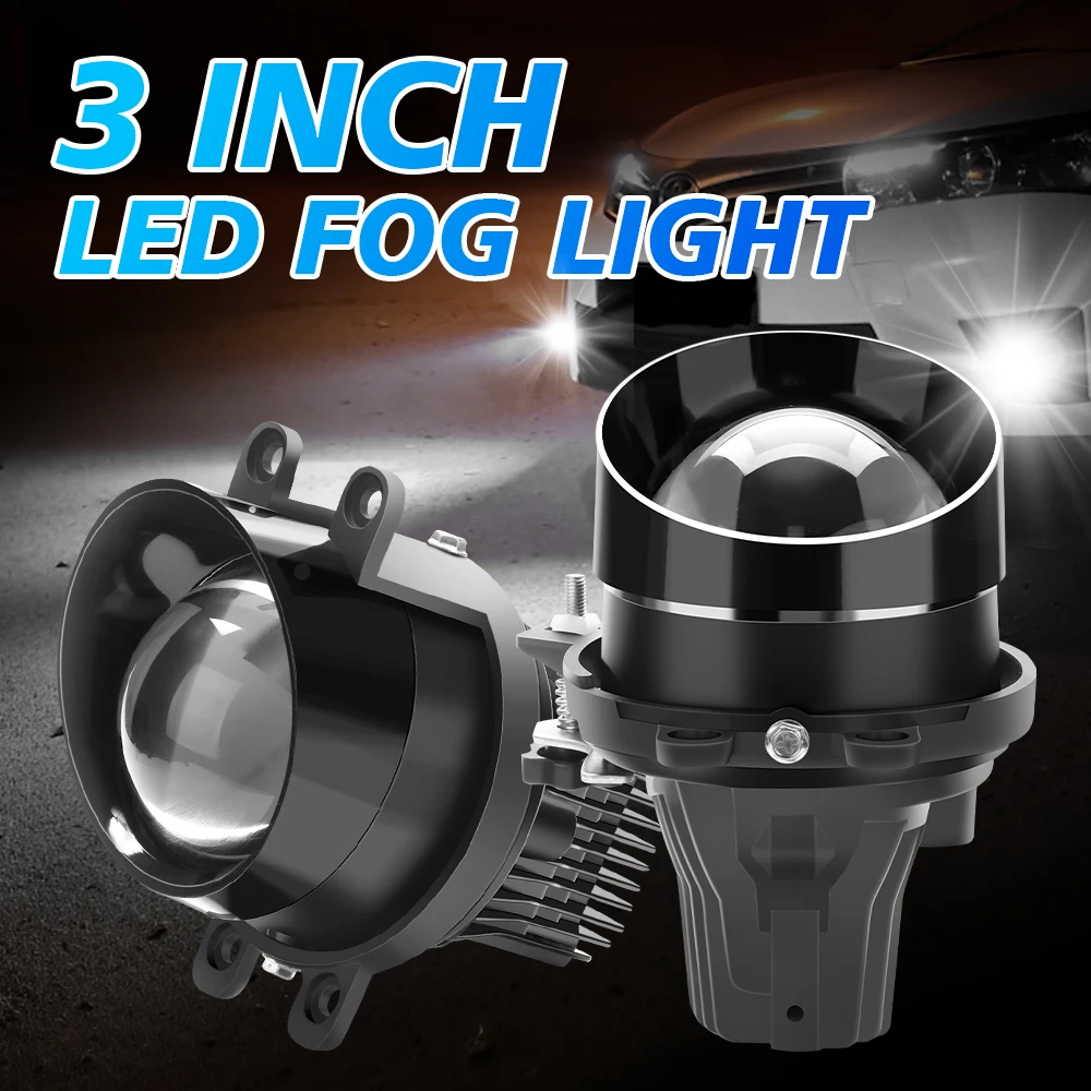 

3.0 inch LED Fog Light Projector 6000K 6500K Waterproof 2pcs Fog Lamp For Toyota Camry Corolla RAV4 Yaris Avensis Car Retrofit