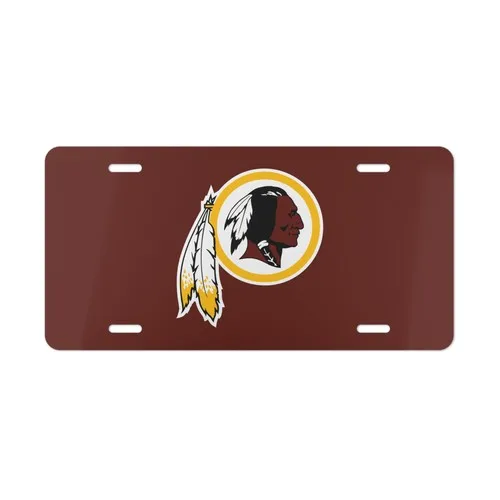 Redskins, etiqueta de carro de placa de metal alumínio (placa de vaidade)