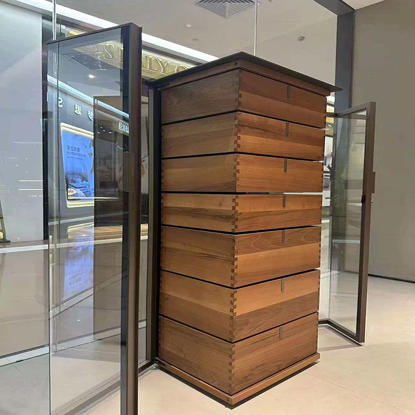 Designer Biplane Shaped Wine Cabinet, Solid Wood & Glass Freestanding Storage Display Cabinet For Home Use